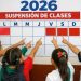 Group of Schoolchildren Pointing at Red-marked Days on a Large Calendar Poster That Reads '2026 Suspensión De Clases' (spanish). - Capitanes Regios